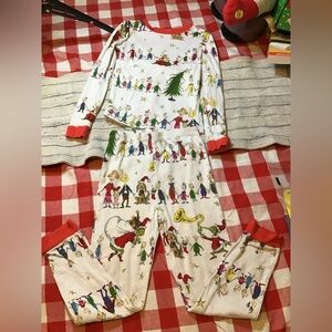 Pottery barn kids dr. Seuss the grinch pajamas set size 6